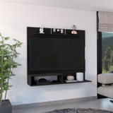 Tuhome Being Floating Entertainment Center with Superior Shelf, Lower Shelf, Wall Mounted TV Panel for Screens up to 55 Inches, Modern Space-Saving Media Organizer for Movies, Consoles and Living Room Essentials