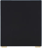 Crosby Mid Century Modern Bed with Elegant Linen Upholstery and Stylish Gold & Chrome Legs