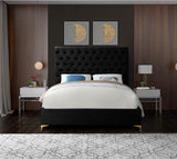 Cruz Luxurious Velvet Bed with Tufted Headboard and Contemporary Design for Stylish Bedrooms