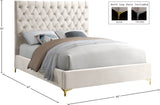 Cruz Luxurious Velvet Bed with Tufted Headboard and Contemporary Design for Stylish Bedrooms
