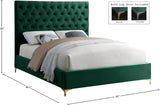 Cruz Luxurious Velvet Bed with Tufted Headboard and Contemporary Design for Stylish Bedrooms