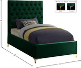 Cruz Luxurious Velvet Bed with Tufted Headboard and Contemporary Design for Stylish Bedrooms