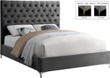 Cruz Luxurious Velvet Bed with Tufted Headboard and Contemporary Design for Stylish Bedrooms