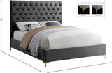 Cruz Luxurious Velvet Bed with Tufted Headboard and Contemporary Design for Stylish Bedrooms