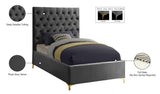 Cruz Luxurious Velvet Bed with Tufted Headboard and Contemporary Design for Stylish Bedrooms