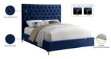 Cruz Luxurious Velvet Bed with Tufted Headboard and Contemporary Design for Stylish Bedrooms