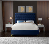 Cruz Luxurious Velvet Bed with Tufted Headboard and Contemporary Design for Stylish Bedrooms