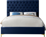 Cruz Luxurious Velvet Bed with Tufted Headboard and Contemporary Design for Stylish Bedrooms