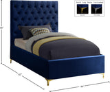 Cruz Luxurious Velvet Bed with Tufted Headboard and Contemporary Design for Stylish Bedrooms