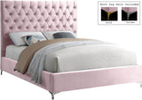 Cruz Luxurious Velvet Bed with Tufted Headboard and Contemporary Design for Stylish Bedrooms