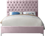 Cruz Luxurious Velvet Bed with Tufted Headboard and Contemporary Design for Stylish Bedrooms