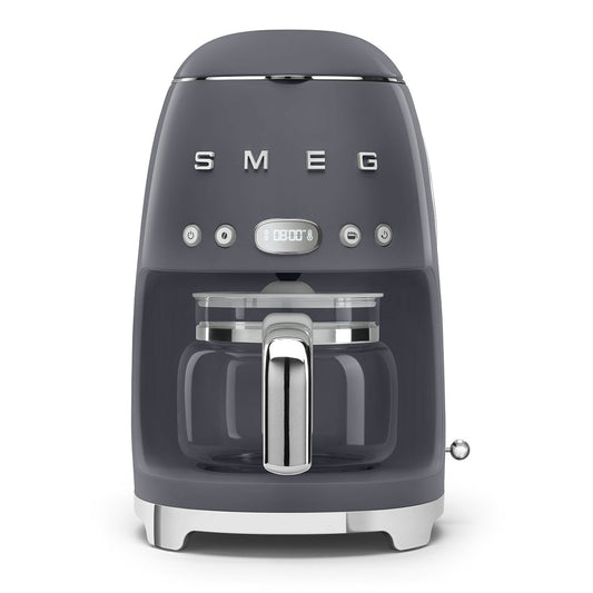 Retro-Style Drip Coffee Machine (10 Cups) - Slate Gray