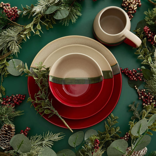 Pasadizo Pomegranate Ceramic 16PC Dinnerware Set