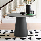Dwen 35" Modern Round Pedestal Dining Table