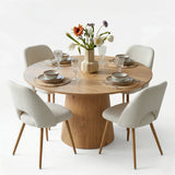 Dwen & Edwin 46" Modern Round Dining Table Set for 4 (5-Piece)