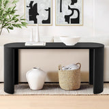 Dwen 60" Modern 2-Style Oval Console Table