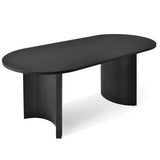 Dwen 79" Modern Large Oval Dining Table