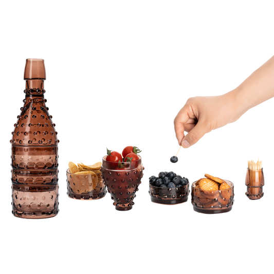 Essential Stacking Bowls & Drinking Glasses, 5 Tier