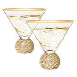 Diamond Studded Martini Glasses Set of 2