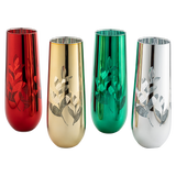 Multicolor 4-Piece Tree Stemless Wine & Water Glasses (Flutes)