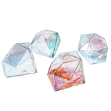 Set of 4 Diamond Whiskey & Wine Glasses 10oz (Iridescent)