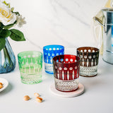 Crystal Italian Multicolor Design Cups -Set of 4