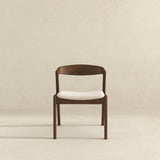 Dakota Solid Wood Cream Velvet Dining Chair (Set Of 2)