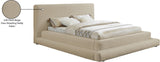 Dane Plush Faux Shearling Fabric Bed - Modern Contemporary Design for Ultimate Comfort & Style