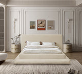 Dane Plush Faux Shearling Fabric Bed - Modern Contemporary Design for Ultimate Comfort & Style