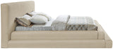 Dane Plush Faux Shearling Fabric Bed - Modern Contemporary Design for Ultimate Comfort & Style