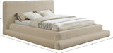 Dane Plush Faux Shearling Fabric Bed - Modern Contemporary Design for Ultimate Comfort & Style