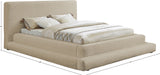 Dane Plush Faux Shearling Fabric Bed - Modern Contemporary Design for Ultimate Comfort & Style