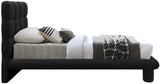 Deco Boucle Fabric Bed with Deep Channel Tufting - Contemporary Art Deco Design for Stylish Bedrooms