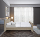 Dillard Velvet Upholstered Bed – Contemporary Elegance with Dark Espresso Legs for Stylish Bedrooms