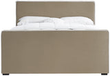 Dillard Velvet Upholstered Bed – Contemporary Elegance with Dark Espresso Legs for Stylish Bedrooms