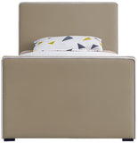 Dillard Velvet Upholstered Bed – Contemporary Elegance with Dark Espresso Legs for Stylish Bedrooms