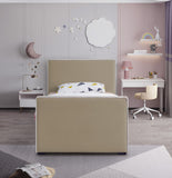 Dillard Velvet Upholstered Bed – Contemporary Elegance with Dark Espresso Legs for Stylish Bedrooms