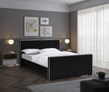 Dillard Velvet Upholstered Bed – Contemporary Elegance with Dark Espresso Legs for Stylish Bedrooms