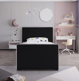 Dillard Velvet Upholstered Bed – Contemporary Elegance with Dark Espresso Legs for Stylish Bedrooms