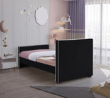 Dillard Velvet Upholstered Bed – Contemporary Elegance with Dark Espresso Legs for Stylish Bedrooms
