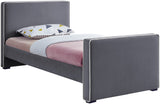 Dillard Velvet Upholstered Bed – Contemporary Elegance with Dark Espresso Legs for Stylish Bedrooms