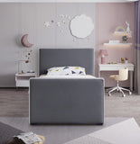 Dillard Velvet Upholstered Bed – Contemporary Elegance with Dark Espresso Legs for Stylish Bedrooms