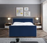 Dillard Velvet Upholstered Bed – Contemporary Elegance with Dark Espresso Legs for Stylish Bedrooms