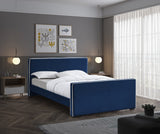 Dillard Velvet Upholstered Bed – Contemporary Elegance with Dark Espresso Legs for Stylish Bedrooms
