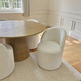Doris Rolling Upholstered Dining Chair With Castors (Set of 4)