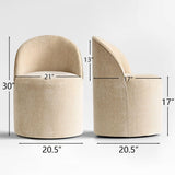 Doris Modern Small Accent Chair (Set of 2)