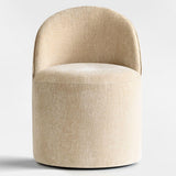 Doris Rolling Upholstered Dining Chair With Castors (Set of 2)