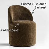Doris Rolling Upholstered Dining Chair With Castors (Set of 2)