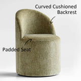 Doris Rolling Upholstered Dining Chair With Castors (Set of 4)