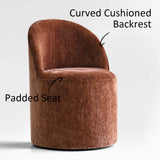 Doris Rolling Upholstered Dining Chair With Castors (1-Piece)
